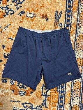 Tracksmith 7 Inch Session Shorts Navy Blue Large